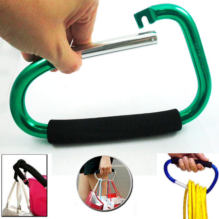 Jumbo 8" Carabiner Hook Max Force Extra Large Spring Snap Hook Cushion Grip New