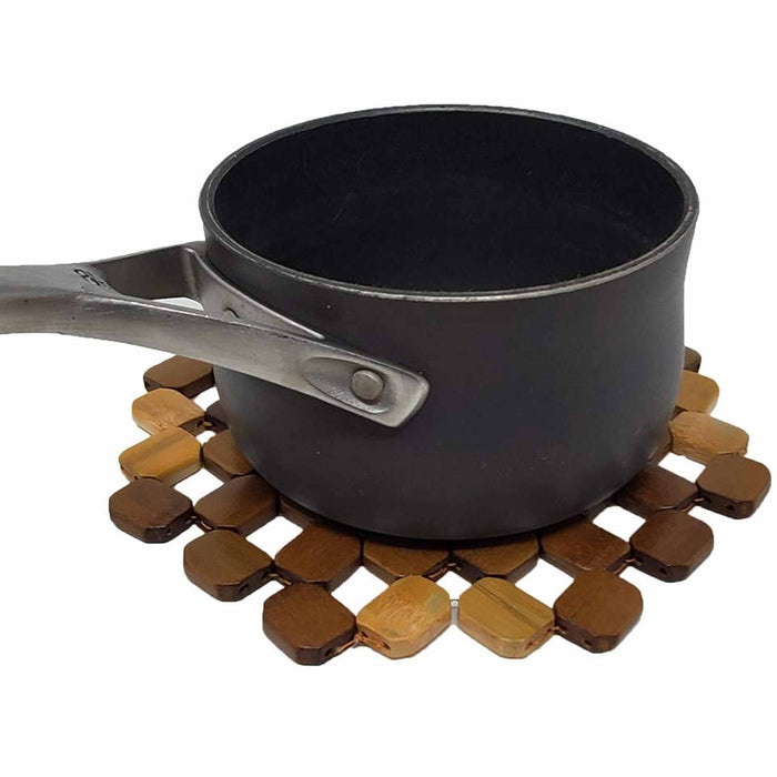 1 Pc Bamboo Trivet Mat Hot Pad Pot Holder Oven Heat Resistant Coaster Kitchen