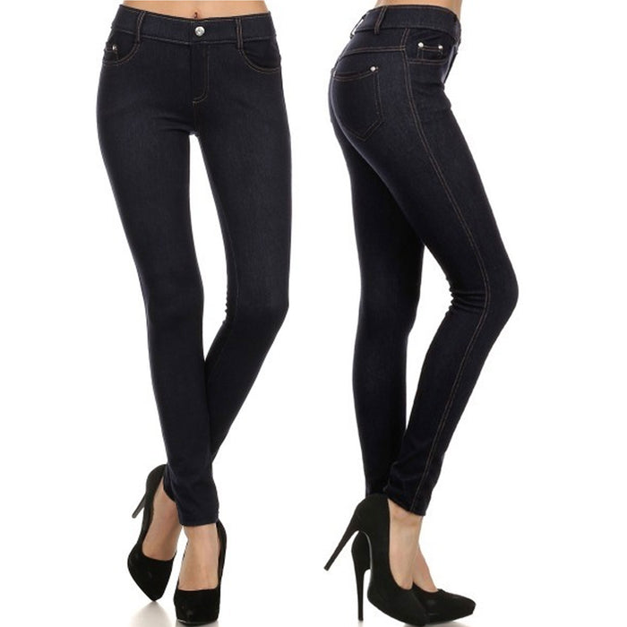 Women Stretchy Black Denim Jegging Skinny Jeans Pencil Pants Leggings Slim Small