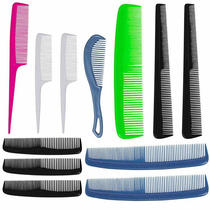 12 Pc Pro Hair Comb Set Salon Hairdressing Barber Styling Tools Brushes Plastic