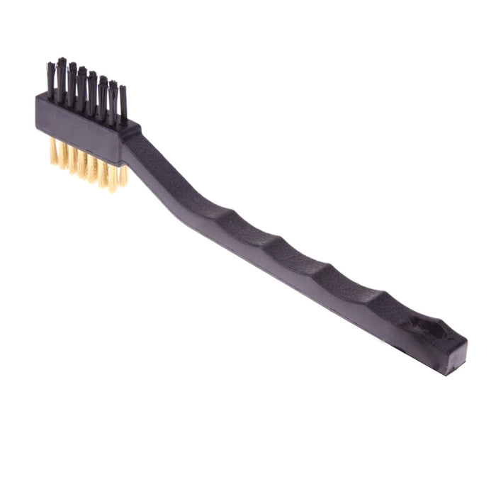 Double Sided Grill Wire Brush Brass Nylon Cleaning Detailing Polish BBQ Bristles