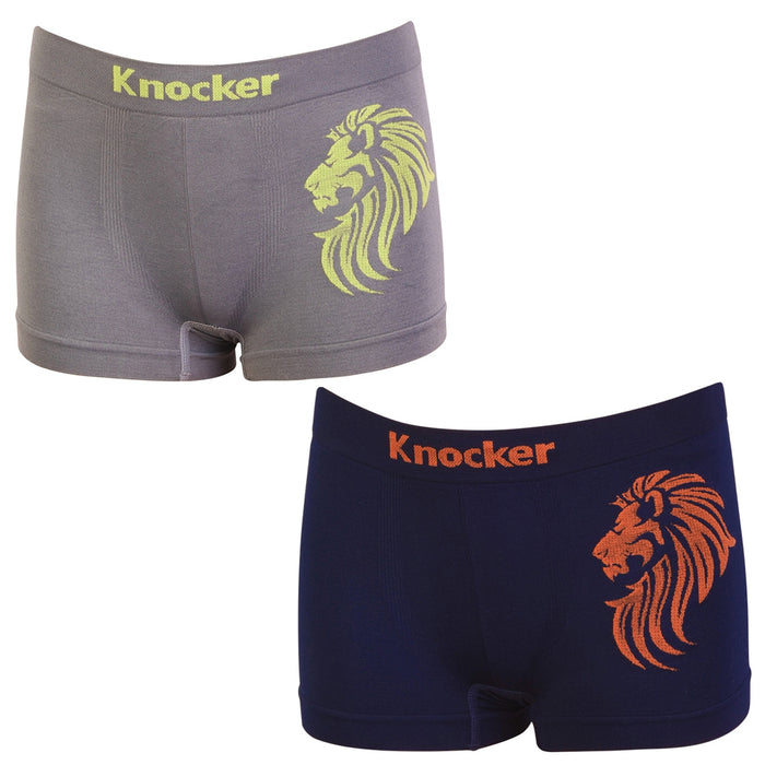 3pc Knocker Boys Seamless Comfort Boxer Briefs Underwear Non-irritating Shorts L