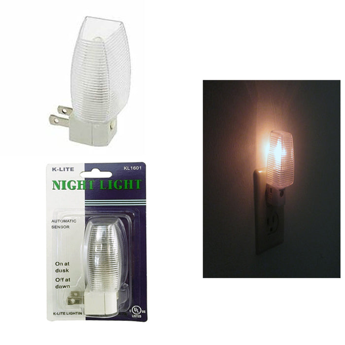 New Night Light Bedroom Wall Mounting Lamp Licht Plug Lighting Bulb Auto Sensor