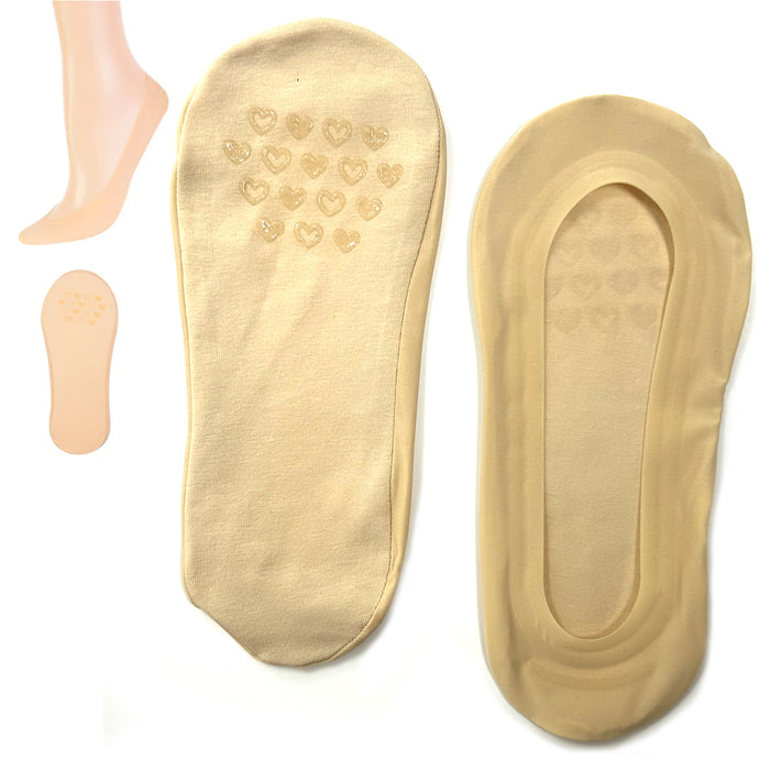 12pk No Show Socks Women Nude Flats Non Slip Foot Liner Invisible Ultra Low 9-11