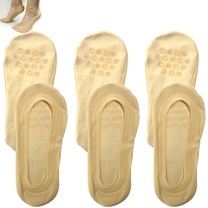 12pk No Show Socks Women Nude Flats Non Slip Foot Liner Invisible Ultra Low 9-11