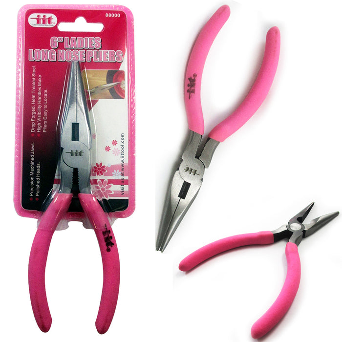 3 X Ladies Pliers 6" Slip Joint Long Nose Diagonal Wire Cutter Jewelry Tool Set