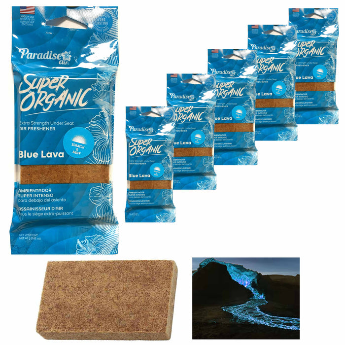 6 Pc Paradise Super Organic Blue Lava Scent Air Freshener Block Fragrance Stone