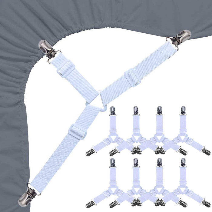Bed Sheet Clips Suspender Straps Mattress Fastener Holder Triangle
