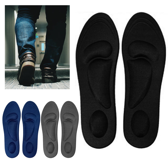 2 Pairs Cushion Shoe Insole Massaging Orthotic Comfort Foot Support Run Pad Mens