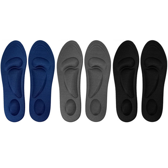 4 Pk Men Women Orthotic Sport Insoles Insert Shoe Pad Arch Support Heel Cushion