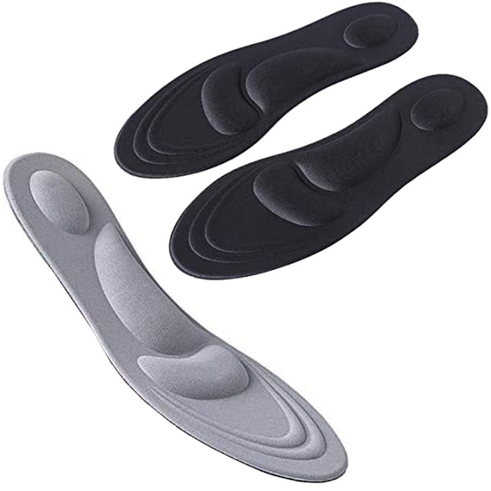 4 Pk Men Women Orthotic Sport Insoles Insert Shoe Pad Arch Support Heel Cushion