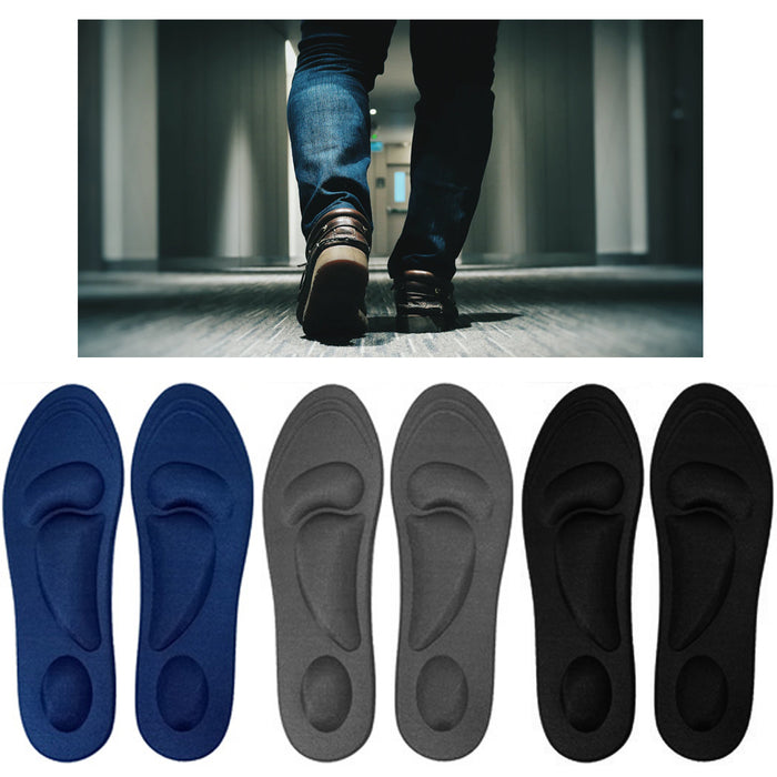 4 Pk Men Women Orthotic Sport Insoles Insert Shoe Pad Arch Support Heel Cushion