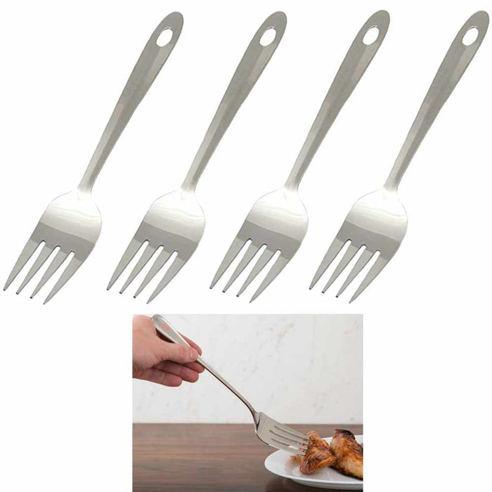 4 Stainless Steel Serving Fork Cooking Utensil Kitchen Server Tools Heavy Gauge