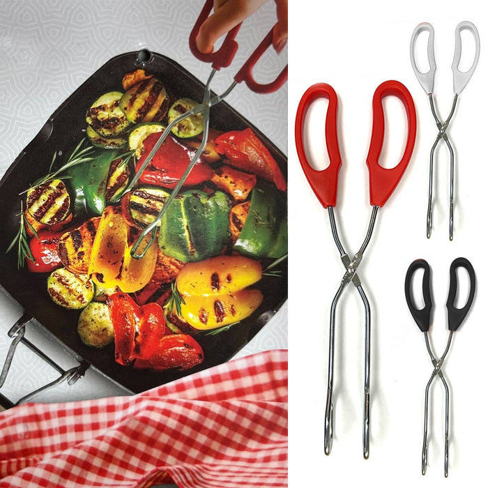 1 Heavy Duty Stainless Steel Kitchen Tongs 10inch NonSlip Grip BBQ Salad Cooking