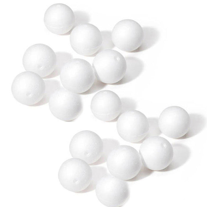 72 Ct White Foam Balls 1.5" Round Polystyrene Sphere Foam Art Craft