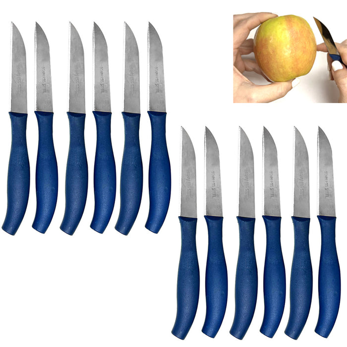 12 Paring Knife Set 5 13/16 Inch Stainless Steel Knife Fruit Vegetable Kitchen