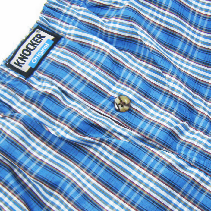 6 Men Knocker Boxer Trunk Plaid Shorts Underwear Cotton Briefs Elastic 3XL 50-52