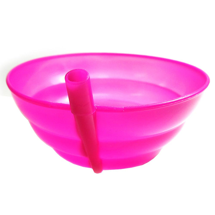 4 Kids Sip A Bowl Built In Straw Plate Plastic Cereal Soup Drink Snack BPA Free