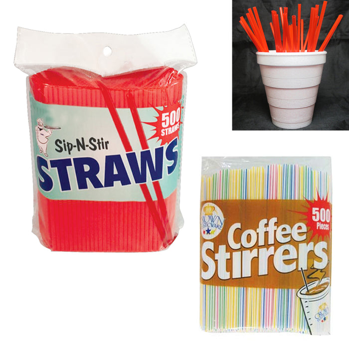 Choice 5 Neon Beverage Stirrer / Sip Straw