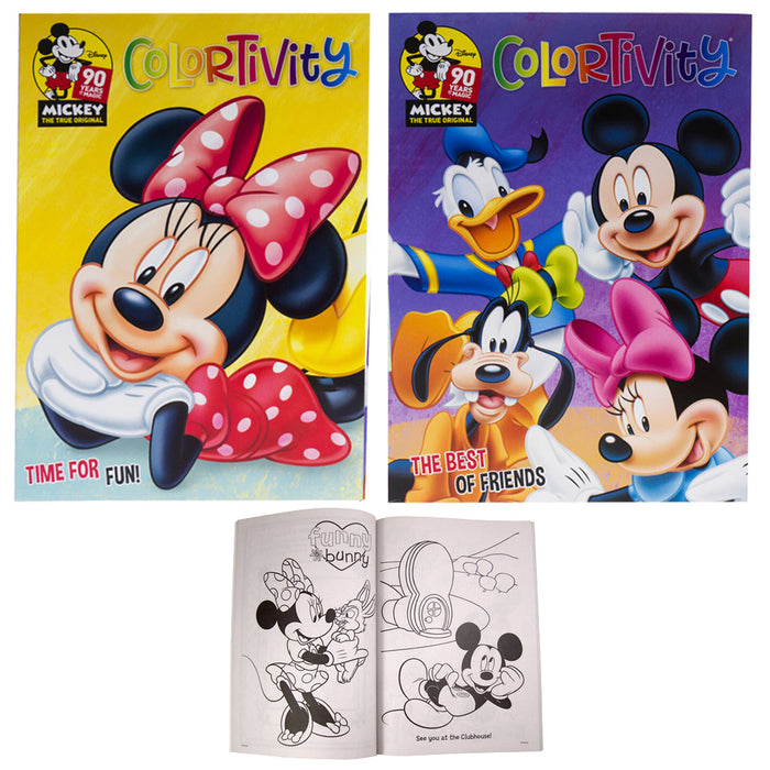 2 Pack Minnie Mickey Mouse Coloring Activity Book Color Pages Kid Activity Fun