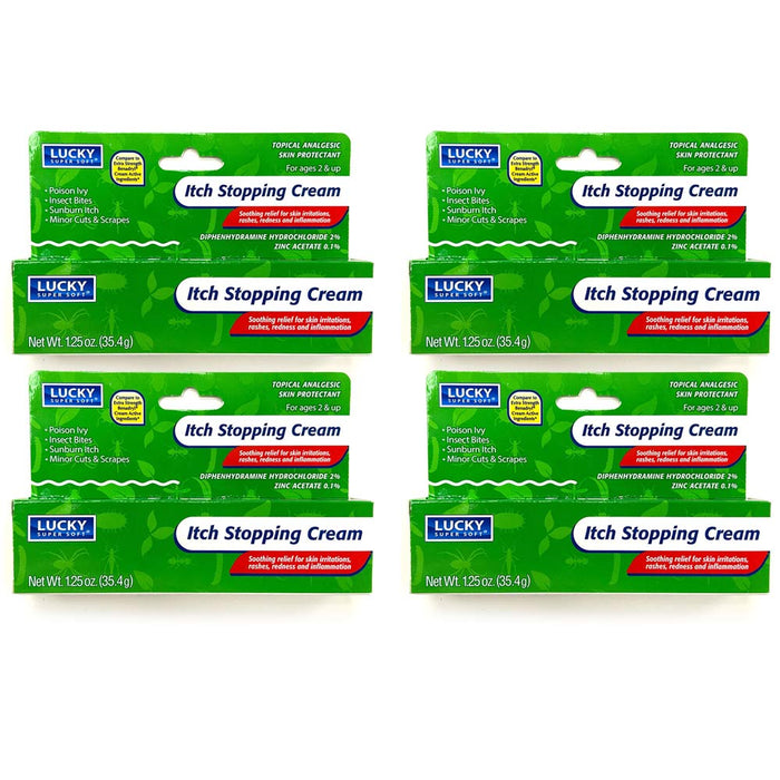 4 Packs Extra Strength Stop Itching Cream Anti-Itch Ointment Rashes Bites 1.25oz