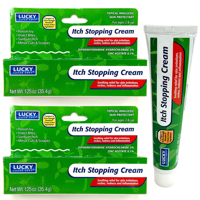 2Pk Anti Itch Stopping Cream Analgesic Itch Skin Irritation Ointment Rash 1.25oz