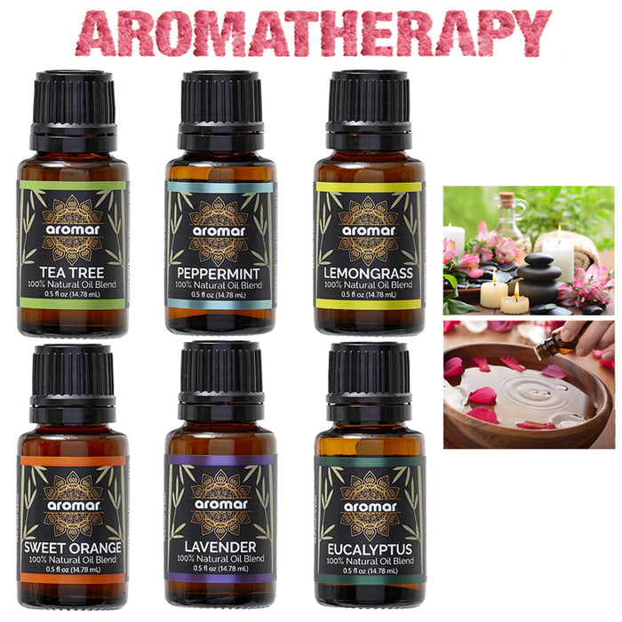 6 Essential Oils 100% Pure Natural Therapeutic Grade Aromatherapy Fragrances Set