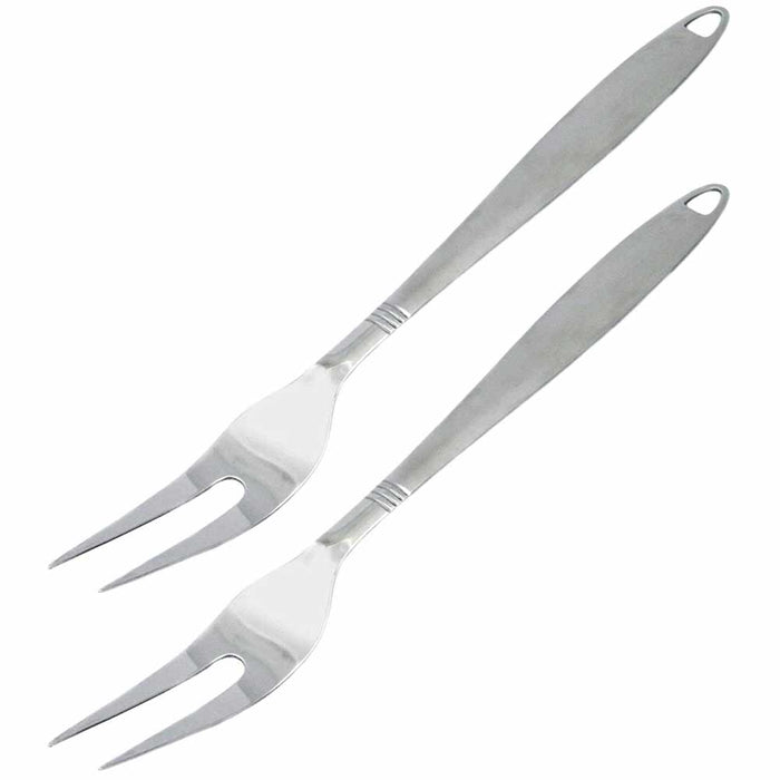 2 Stainless Steel Serving Fork Carving Kitchen Cooking Utensil Set Tools Server