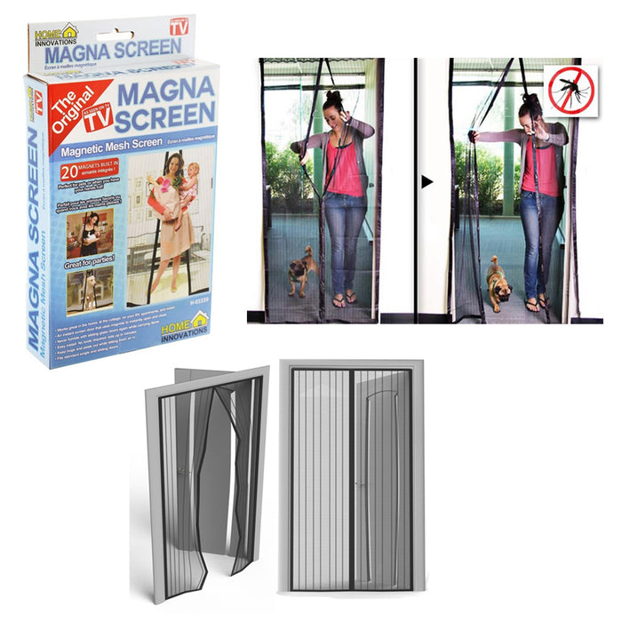 1 Magnetic Screen Door Heavy Duty Hands-Free Mosquito Mesh Anti Bugs Fly Curtain