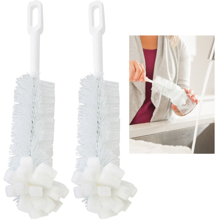 2 Pc Feeding Bottle Brush Sponge Scrub Cup Glass Washing Cleaning Cleaner Tool