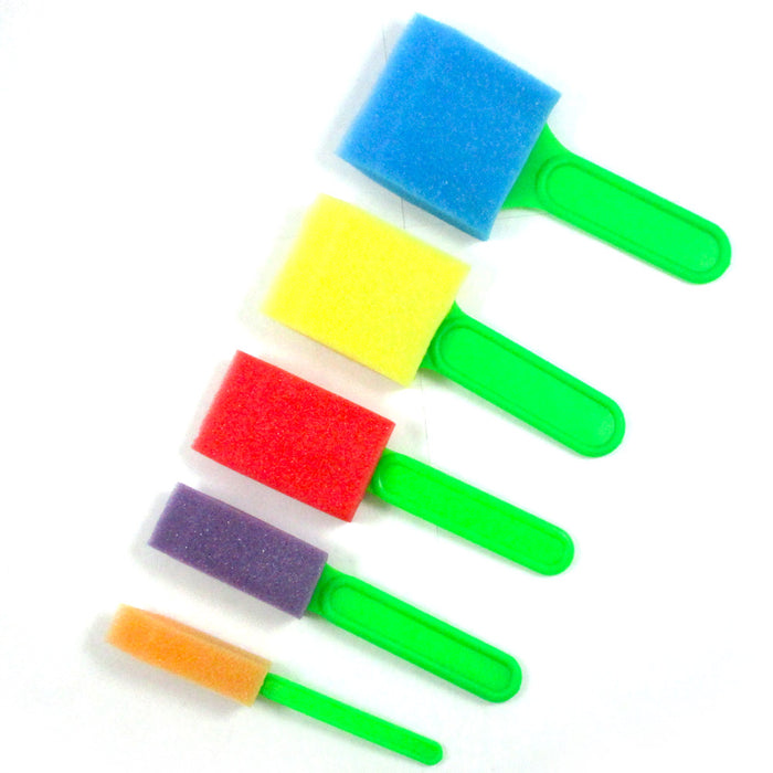 10x Childrens Sponge Foam Brush Set DIY Art Paint Supplies Learning Tools Crafts