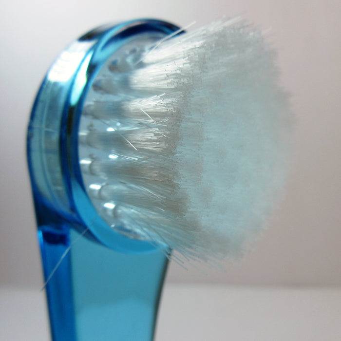 1 Facial Brush Transparent Cleaning Soft Bristle Scrub Face Exfoliating Scrubber