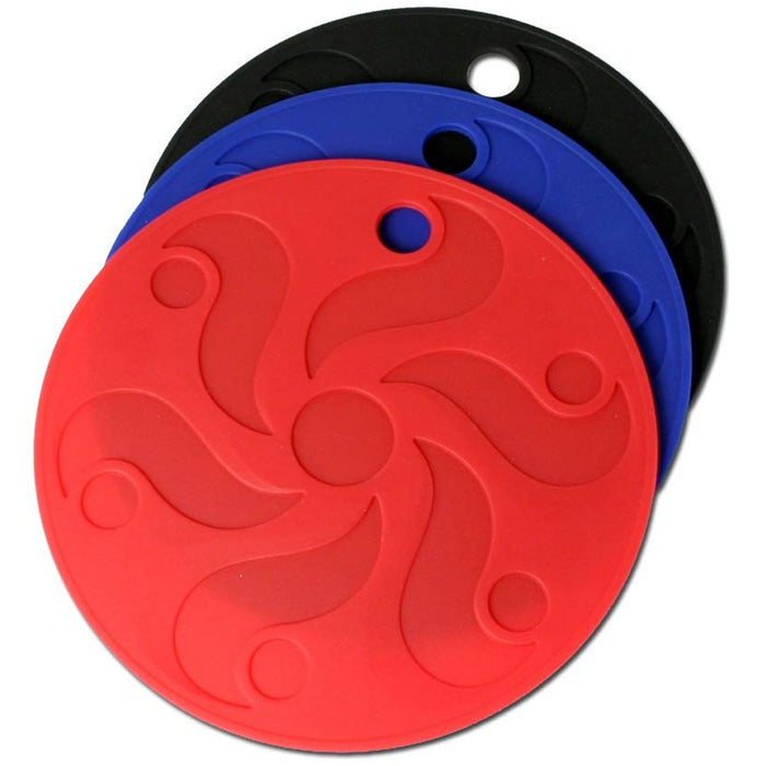 3pc Silicone Pot Holder Pad Trivet Heat Resistant Non-Slip Circle Mats Placemats