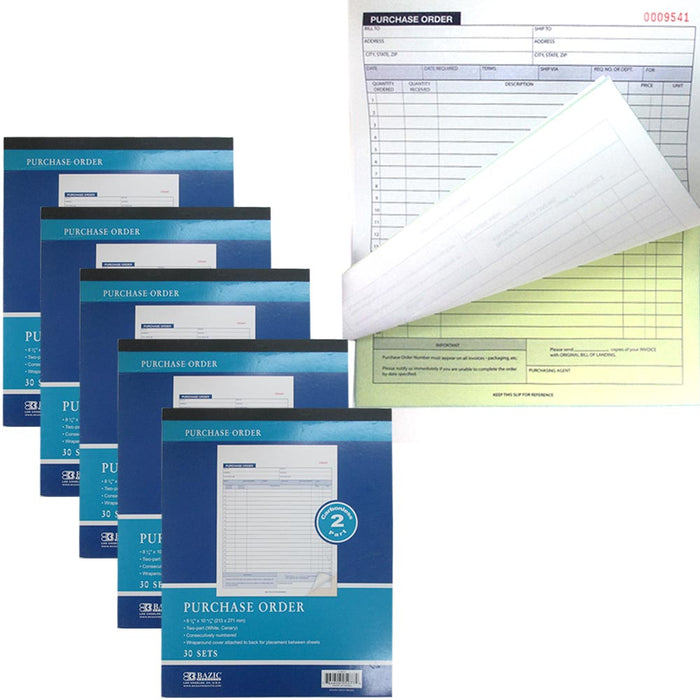 10 Pc Large Sales Order Books Carbonless Purchase Receipt Records 2-Part 30 Sets