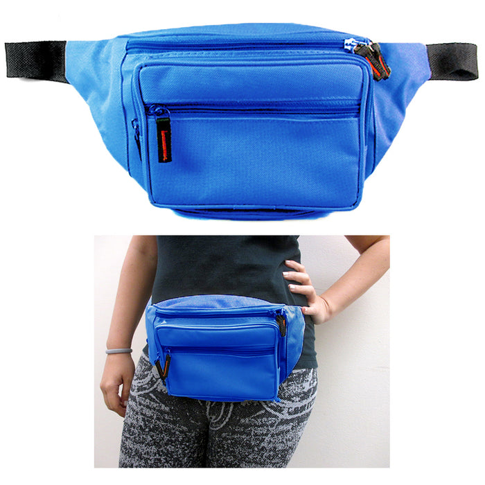 1 Fanny Pack Adjustable Waist Belt Bum Bag Pouch Travel Sport Purse Royal Blue