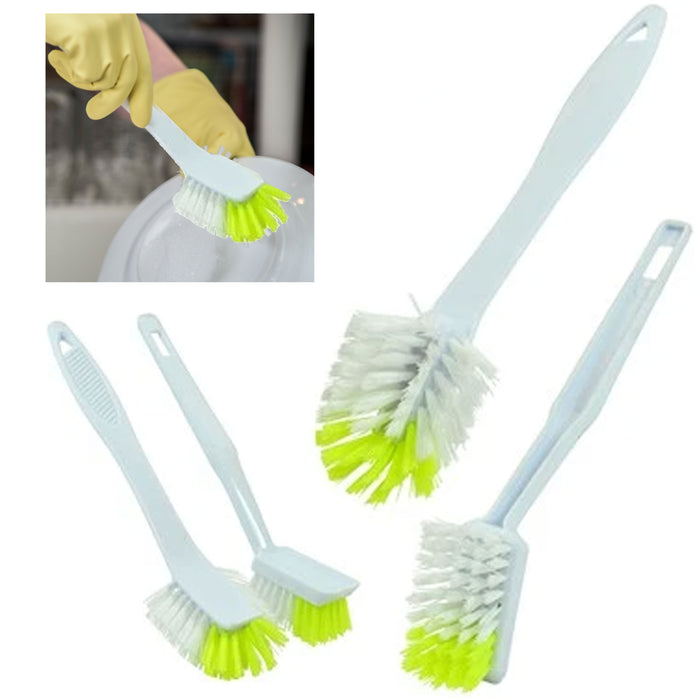2x Kitchen Scrub Brush Sink Dish Washing Vegetable Scrubber Multi Purpose  Clean