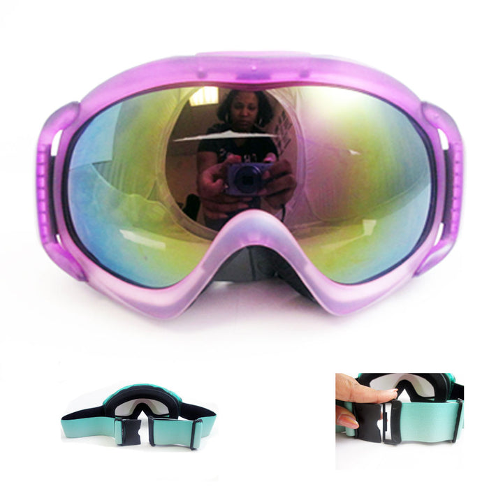 1 Pair Ski Snowboard Snow Goggles Lens 100% UV Protection Anti-Fog Winter Sports