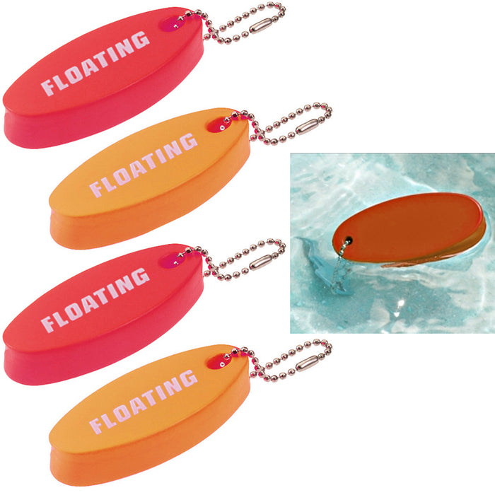 4 Pack Foam Floating Keychain Float Key Ring Key Float Boating Fishing Sports