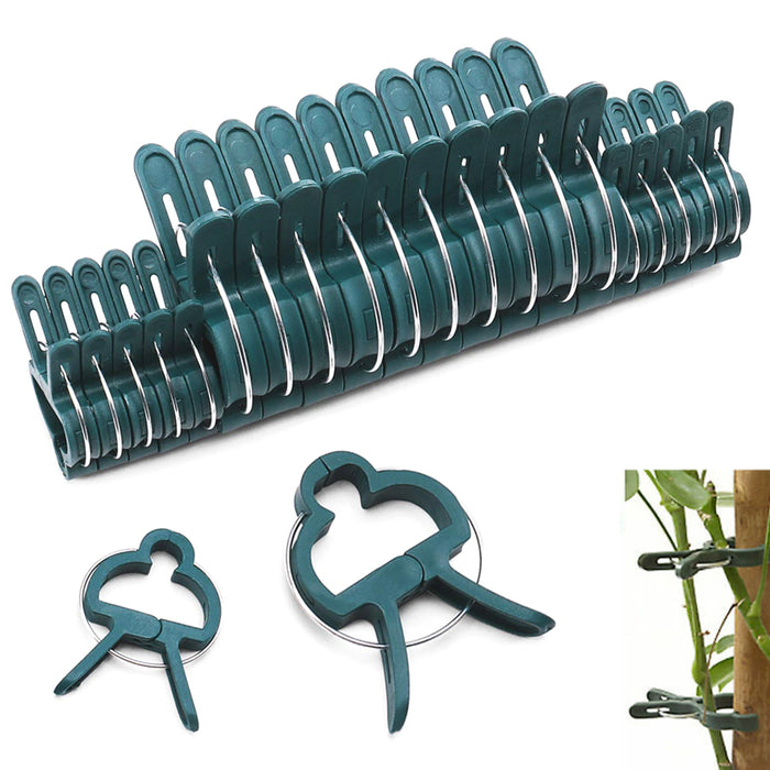 32pcs Gentle Garden Plant Support Gripper Clips Flower Veggie Tree Stem Clamps