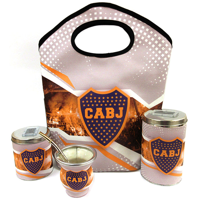 5pc CABJ Boca Juniors Yerba Mate Set Cup Bombilla Straw Yerbera Matera Bag Kit