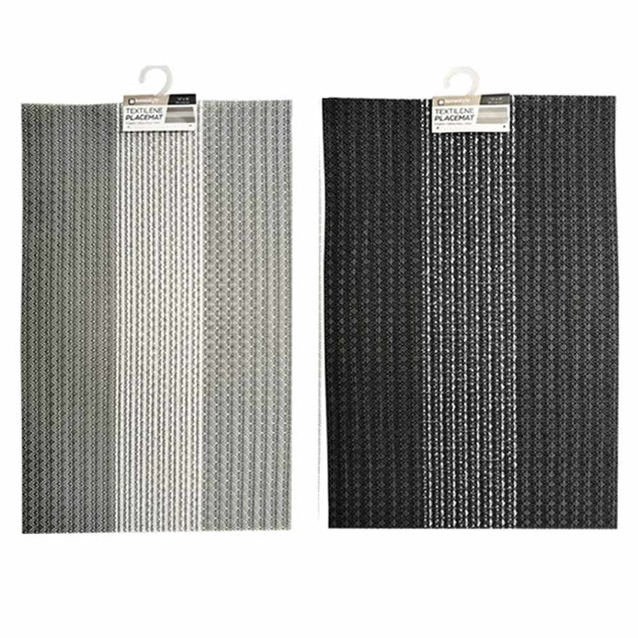 2 Pc Woven Placemat Decorative Metallic Vinyl Decor Table Protection Textile Mat