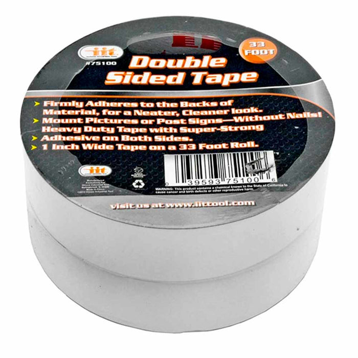 6 Rolls Double Sided Tape Transparent Heavy Duty Mounting Adhesive 33Ft x1" Wide