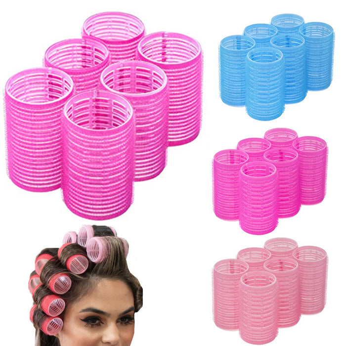 30 Soft Cling Foam Hair Rollers Curls Waves Cushion Curlers Styling 1.6"  Medium