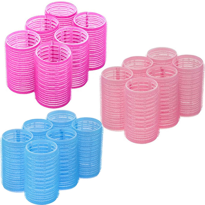 30 Soft Cling Foam Hair Rollers Curls Waves Cushion Curlers Styling 1.6"  Medium