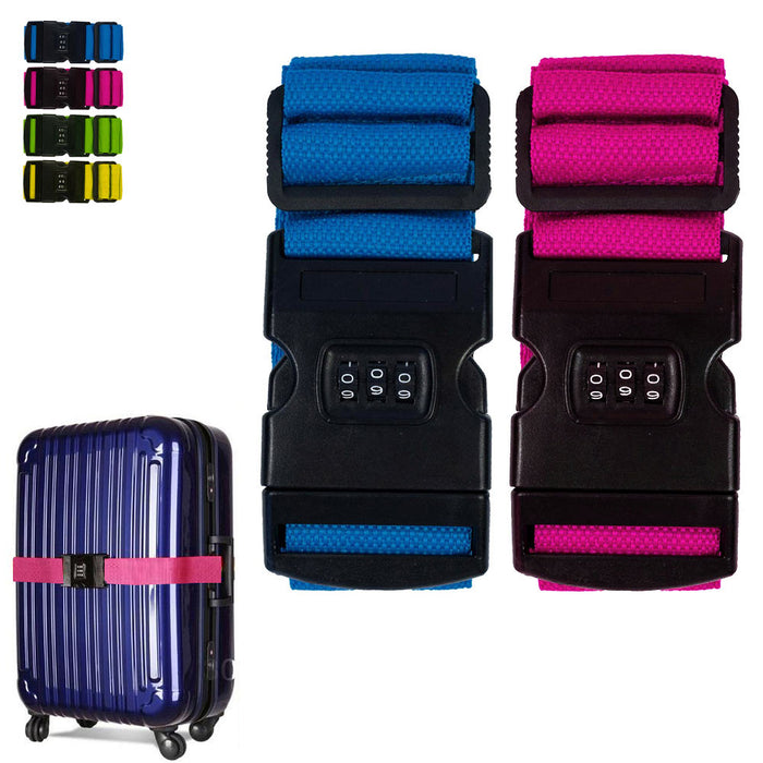 2 Adjustable Luggage Straps Suitcase Secure Baggage Belt Lock Travel A —  AllTopBargains