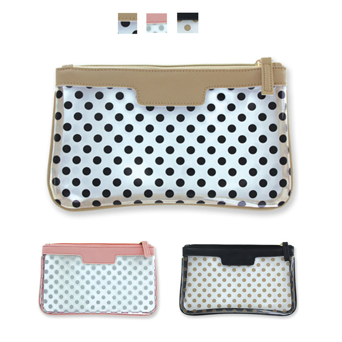 1 Cosmetic Makeup Bag Travel Case Zippered Toiletry Pouch Purse Beauty Organizer