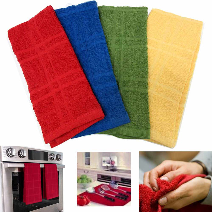 2 Kitchen Towels Super Absorbent Drying Dish Cloth 15 X 25 Soft Cotton Cleaning