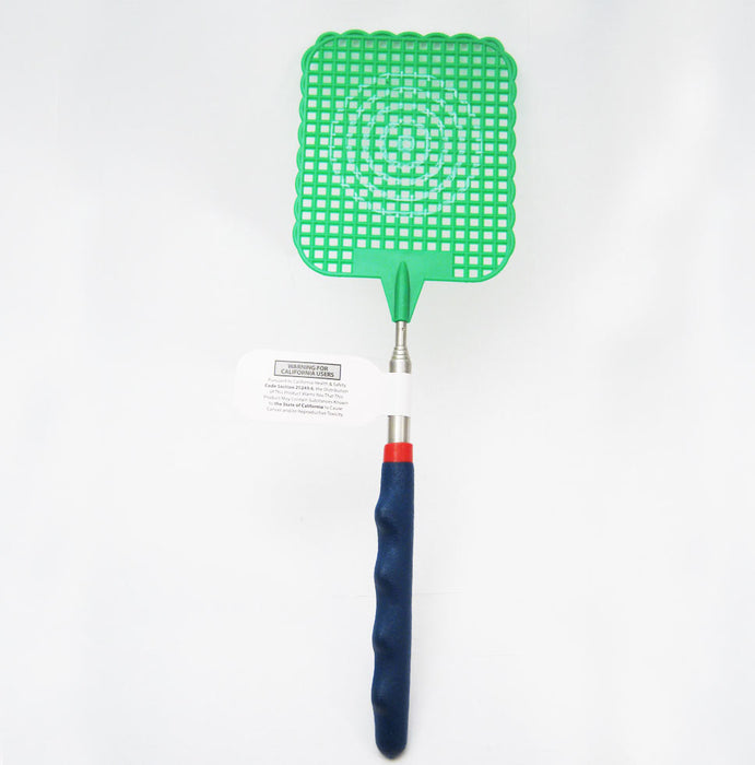 Telescopic Fly Swatter Metal Compact Extends 61cm Fabulous Novelty Gift Handy !!