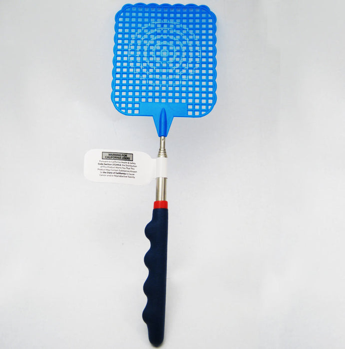 Telescopic Fly Swatter Metal Compact Extends 61cm Fabulous Novelty Gift Handy !!