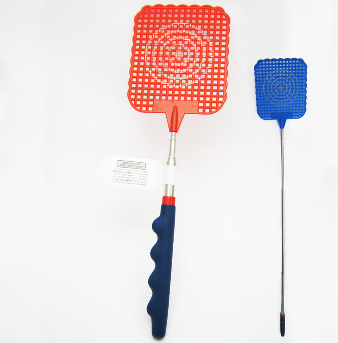 Telescopic Fly Swatter Metal Compact Extends 61cm Fabulous Novelty Gift Handy !!